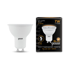 101506107 Лампа Gauss LED MR16 GU10 7W 2700K, шт