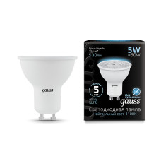 101506205 Лампа Gauss LED LENS MR16 GU10 5W 4100K 1/10/100