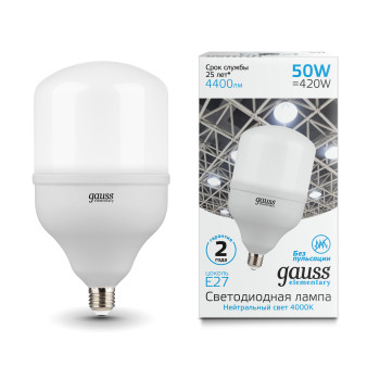 63225 Лампа Gauss Elementary LED T140 E27 50W 4400lm 180-240V 4000K 1/8