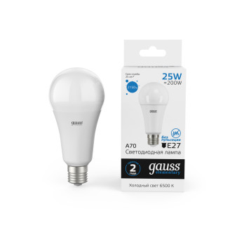 73235 Лампа Gauss LED Elementary A67 25W E27 2150lm 6500K 1/10/50